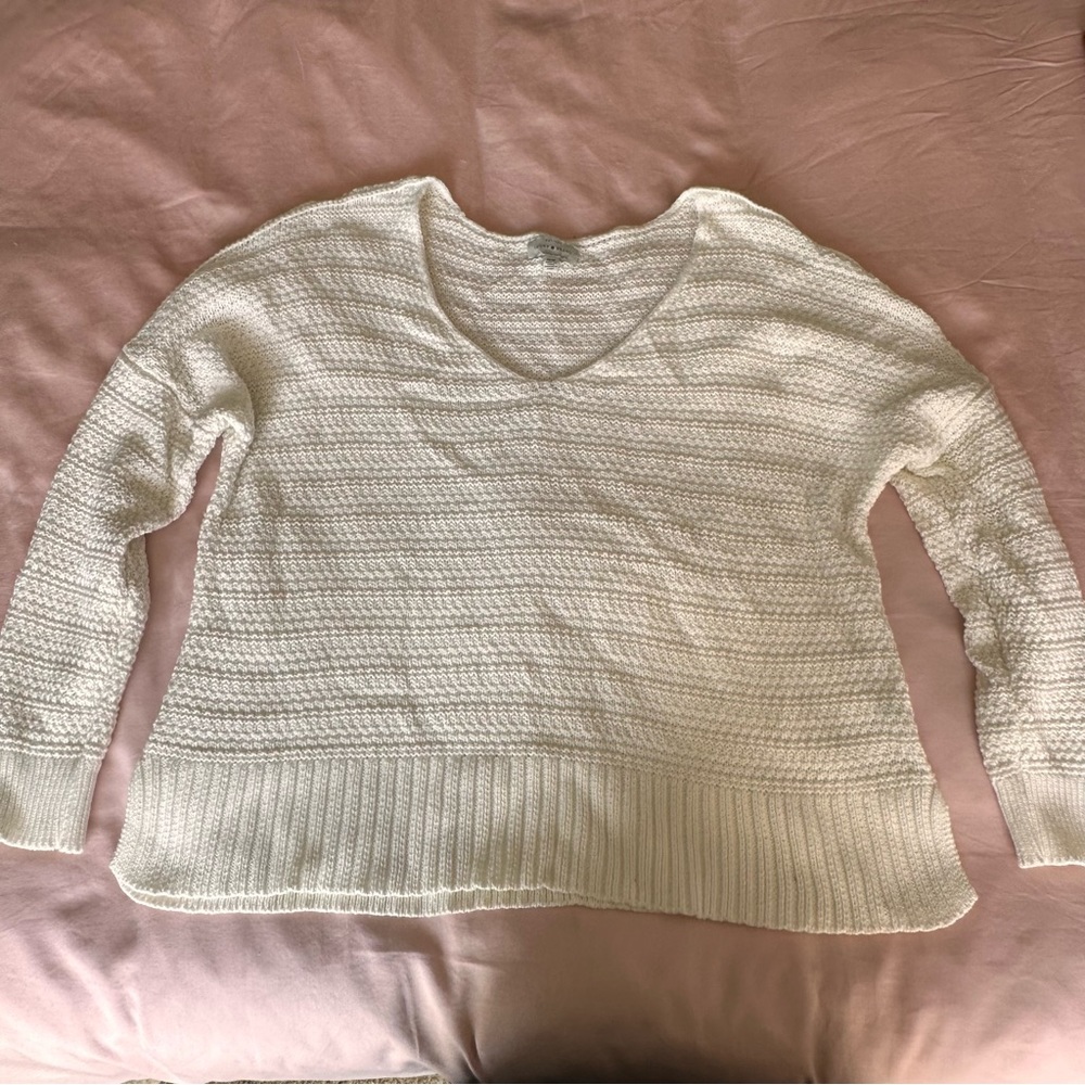Lucky Brand White Knit Sweater